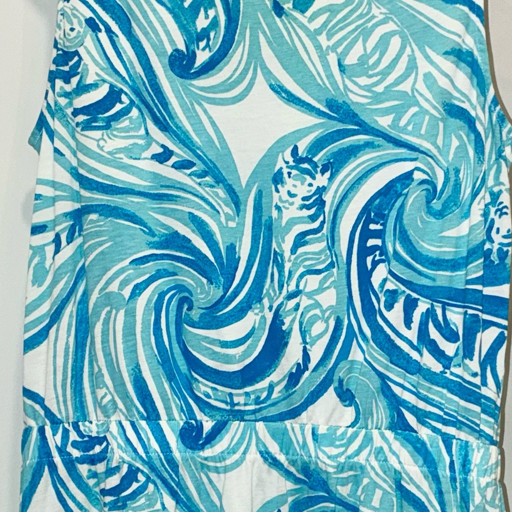 Lilly Pulitzer Turquoise and White Dress - Picture 4 of 4